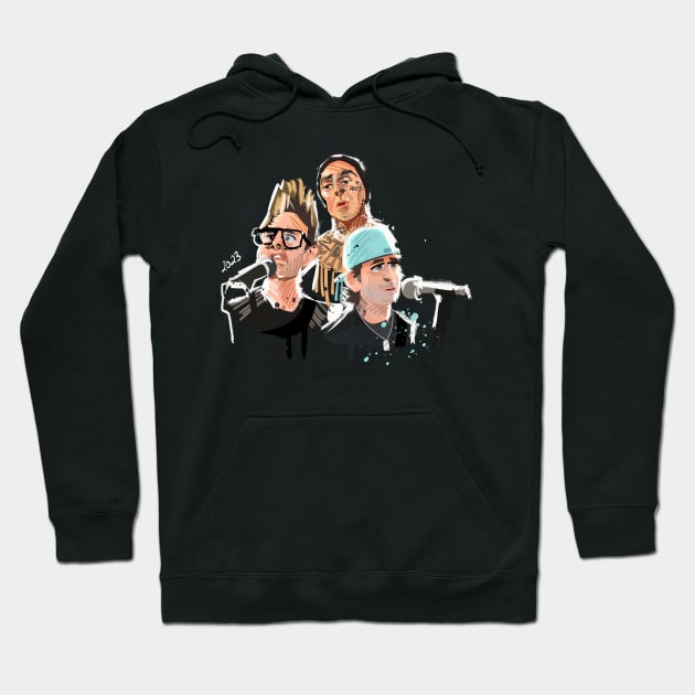 Mark, Tom and Travis Fan Art Hoodie by DMurrayArtist